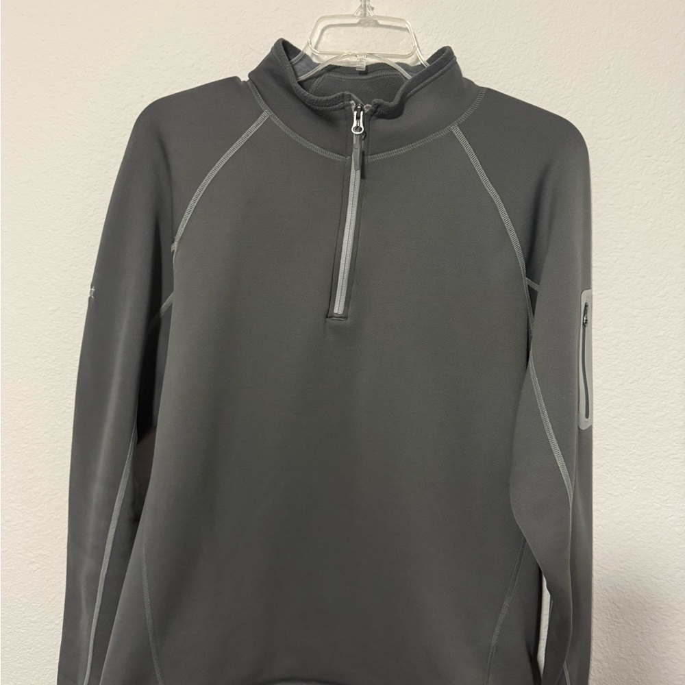 MARMOT Gray Fleece Quarter-Zip Pullover Size L